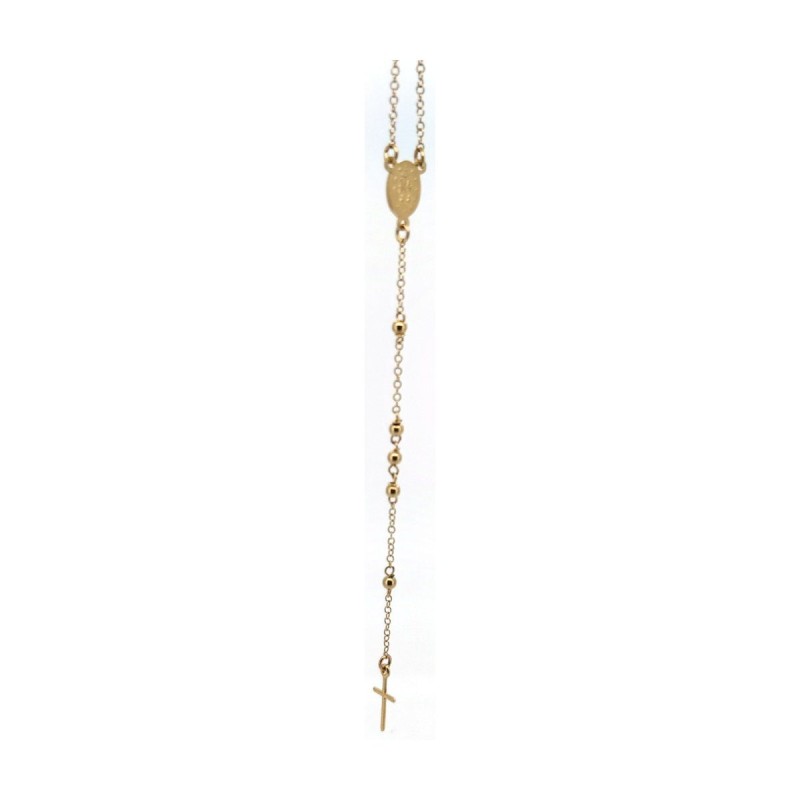 Cadena rosario de oro 18k 70 cm